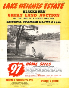 Brochure for the sale of Lake Heights Estate in Blackburn.
