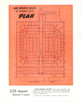 Plan for 97 plots of land in Lake Heights Estate