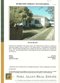 Document, Milton Street, Nunawading, 1998