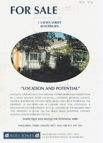 Pamphlet, For Sale, 1998