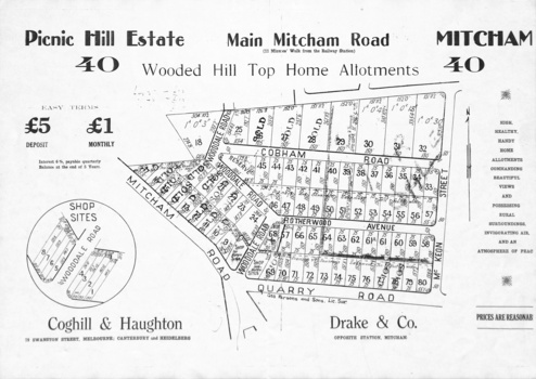 The plan and location of the allotment for sale in Picnic Hill Estate.