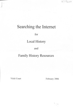 Local history and family history resources on the internet.