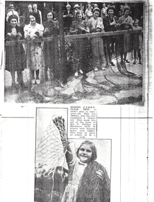 Photocopy of illustration of women making camouflage nets at Phillips home in Blackburn. 