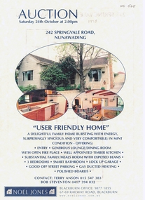 Pamphlet, User friendly home, 1/10/1998 12:00:00 AM