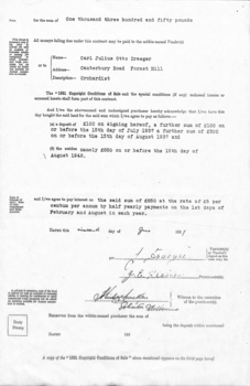 Contract of sale of land for 15 acres of land between Julius Draeger and John Ernest Kleinert - page 2 of 4.