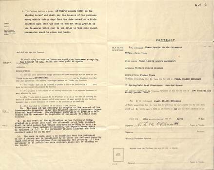 Documents re P.E. Eriksson property purchase
