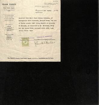 Documents re P.E. Eriksson property purchase