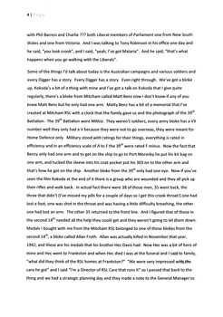 Transcript of a talk by Peter McPhee on Mitcham RSL
