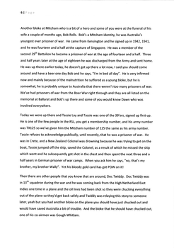 Transcript of a talk by Peter McPhee on Mitcham RSL