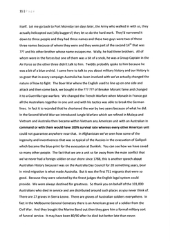 Transcript of a talk by Peter McPhee on Mitcham RSL