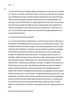 Transcript of a talk by Peter McPhee on Mitcham RSL