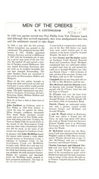  'Men of the Creeks' by R.V. Cottingham about early settlers in Nunawading