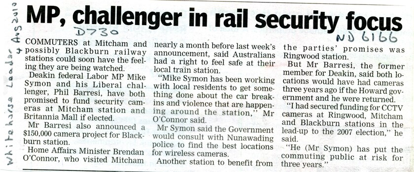 Rail security focus