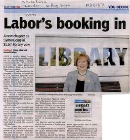 Labor's booking in