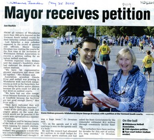 Mayor receives petition