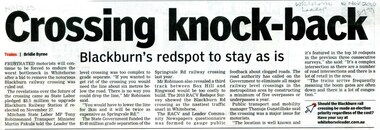 Crossing knock-back