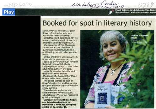 Booked for spot in literary history