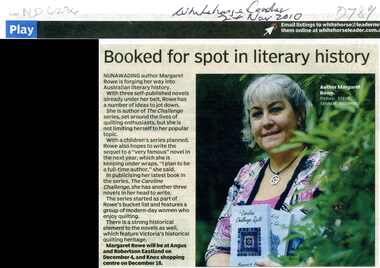 Booked for spot in literary history