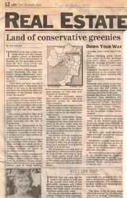 Article, Land of conservative greenies, 30/10/1993 12:00:00 AM