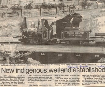 Article, New indigenous wetland established, 20/11/1996 12:00:00 AM