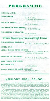 Vermont High School Official Opening