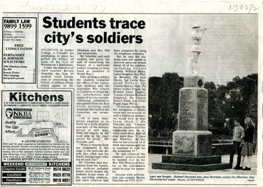 Students trace city's soldiers