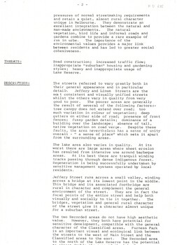 A landscape submission written for the National Trust of Australia (Victoria) for Blackburn Lake and the Bell Bird Streets.