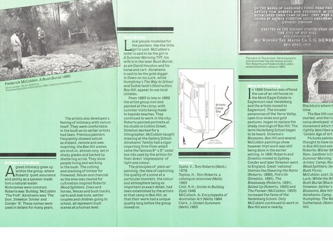 Brochure written by Box Hill Historical Society and published by Box Hill City Council in 1987