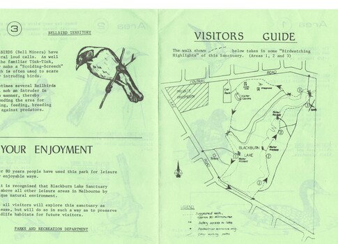 Information pamphlet re history of Blackburn Lake. 