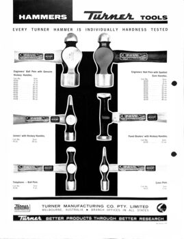 Turner Tools Catalogue