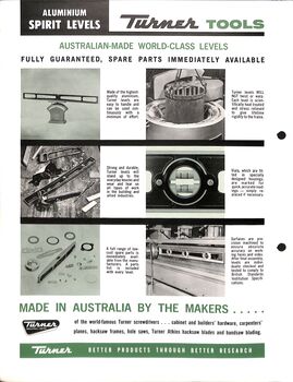 Turner Tools Catalogue