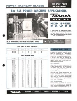 Turner Tools Catalogue