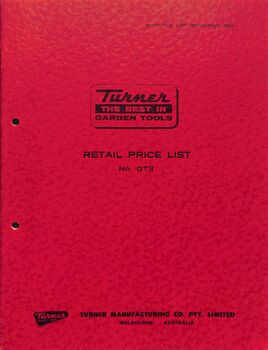 Turner Tools Catalogue