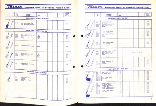 Turner Tools Catalogue
