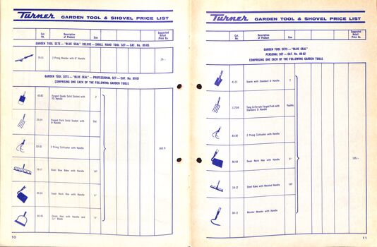 Turner Tools Catalogue
