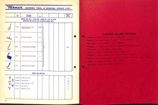 Turner Tools Catalogue