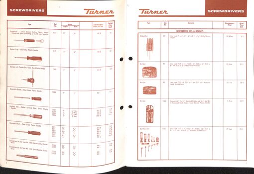 Turner Tools Catalogue