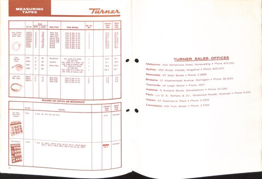 Turner Tools Catalogue