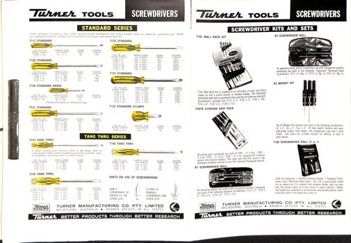 Turner Tools Catalogue