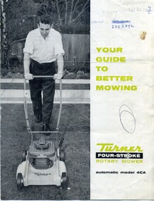 Pamphlet, Your guide to better mowing, 1970s?