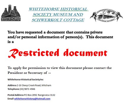 RESTRICTED DOCUMENT INFO