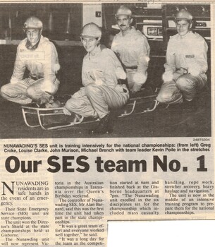 The Nunawading S.E.S. are state champions