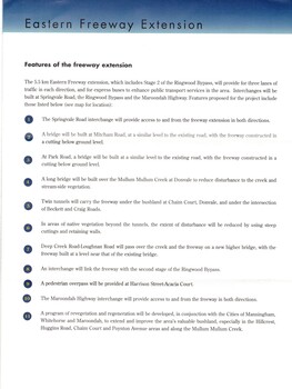 Information bulletin giving history map showing features of extension,