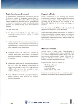 Information bulletin giving history map showing features of extension,