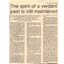 Article from The Age, 24 July 1991, pp4, 10 By Anne Gillison on conservation and revegetation