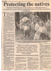 Volunteers dedicated to the protection and maintainance of indigenous plants