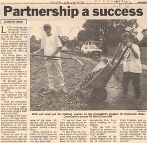 Article from Nunawading Gazette, 26 February 1992 by Merita Tabain 