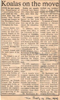 Article from 'The Post' 14 January 1986