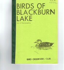 Birds of the Blackburn Lake Sanctuary;
