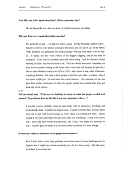Transcript of an interview with Hazel Wyke 